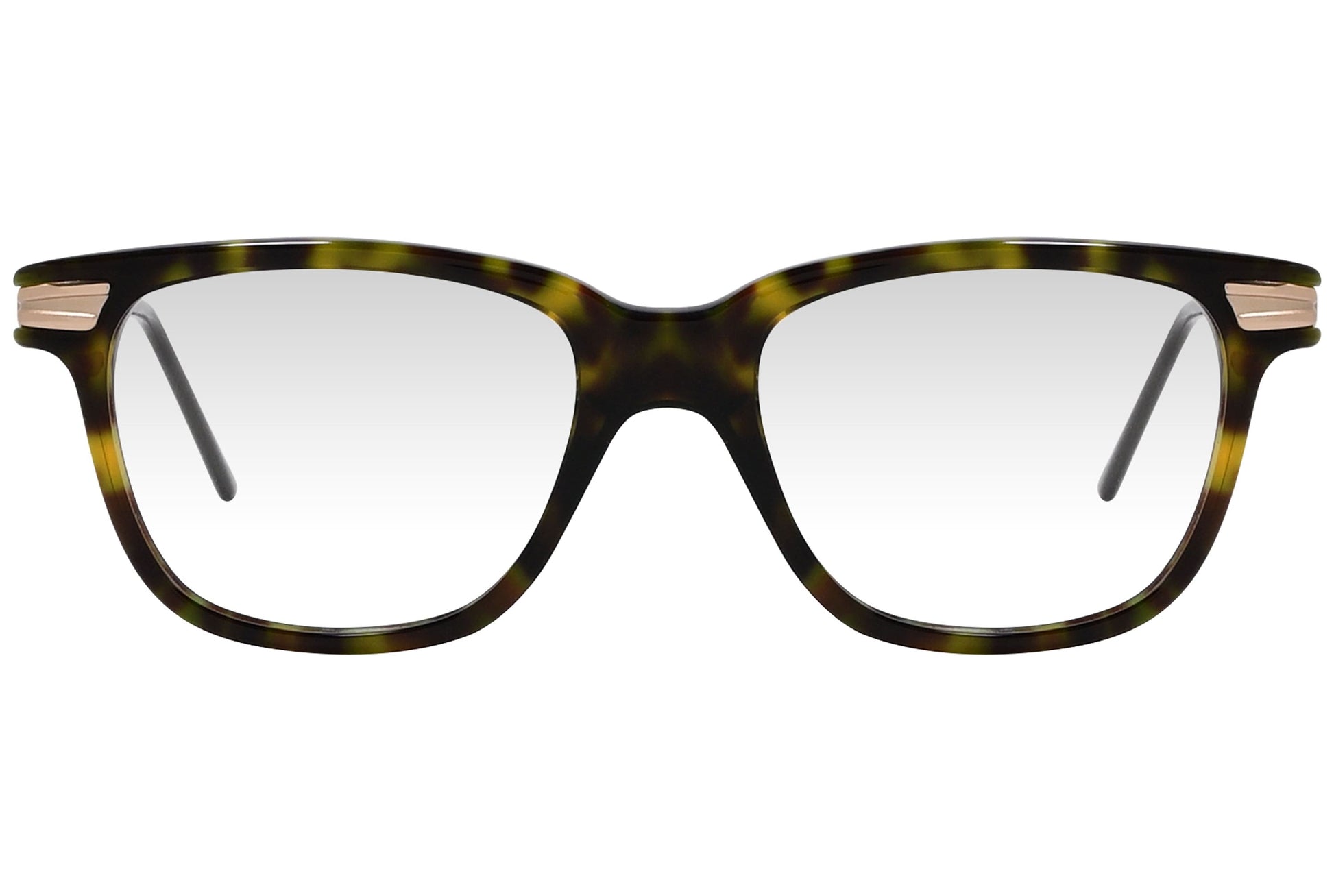 cellini wayfarer tortoise eyeglasses frame viewed from front angle.