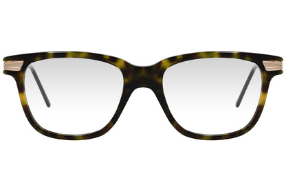 cellini wayfarer tortoise eyeglasses frame viewed from front angle.