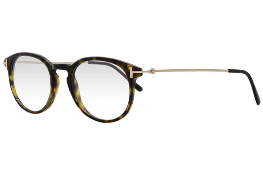 cellini round tortoise eyeglasses frame viewed from a 45-degree angle.