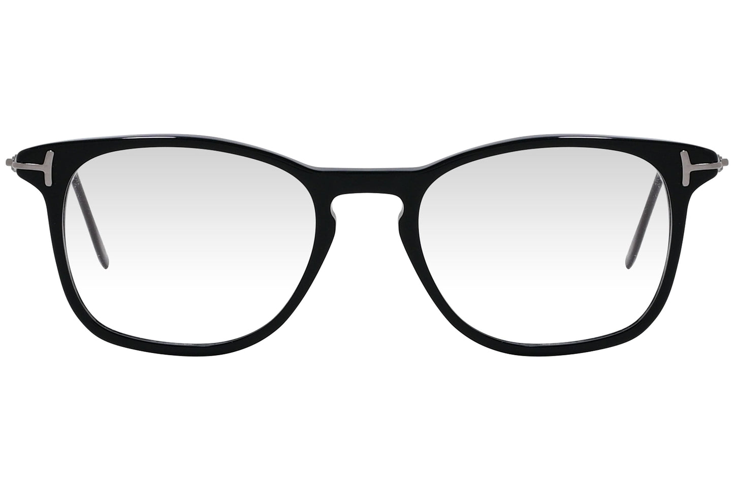 cellini round black eyeglasses frame viewed from front angle.