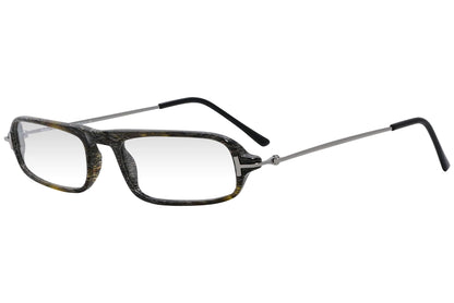 cellini rectangle black eyeglasses frame viewed from a 45-degree angle.