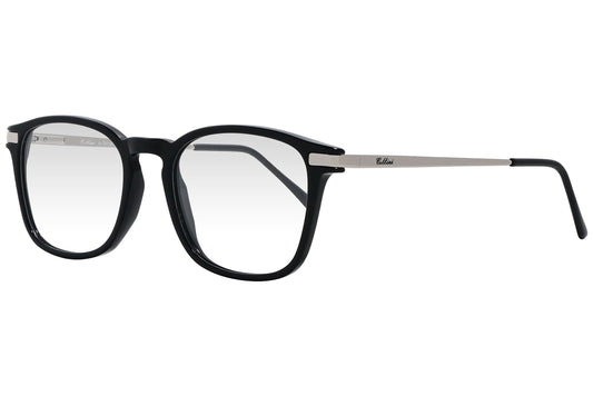 cellini rectangle black eyeglasses frame viewed from a 45-degree angle.