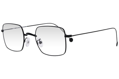 cellini square black eyeglasses frame viewed from a 45-degree angle.