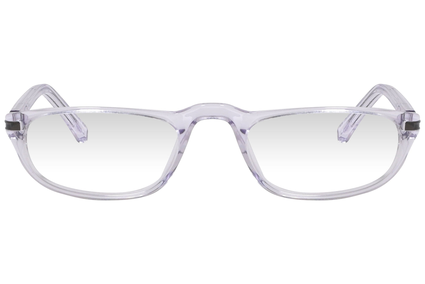 cellini oval white eyeglasses frame viewed from front angle.