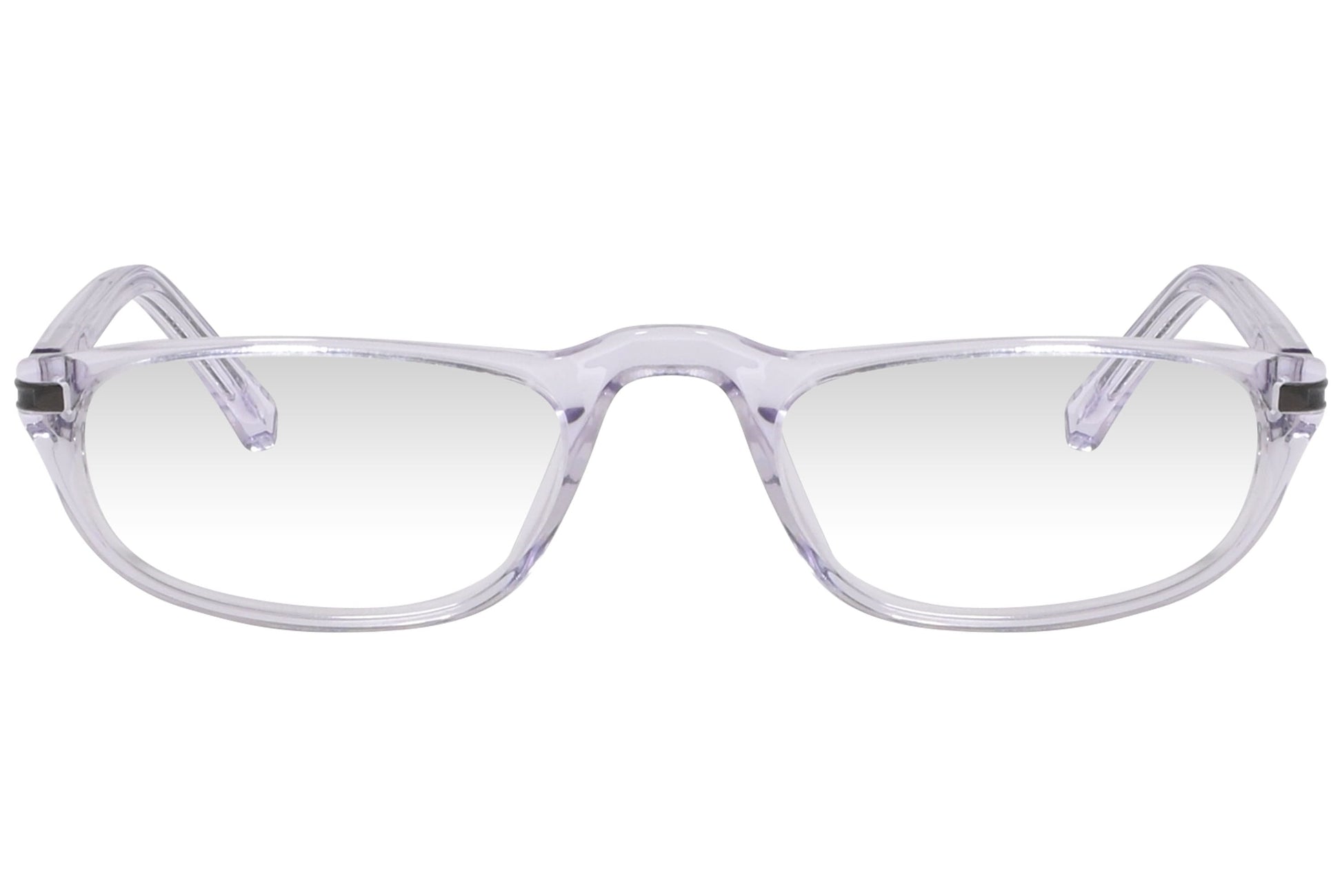 cellini oval white eyeglasses frame viewed from front angle.