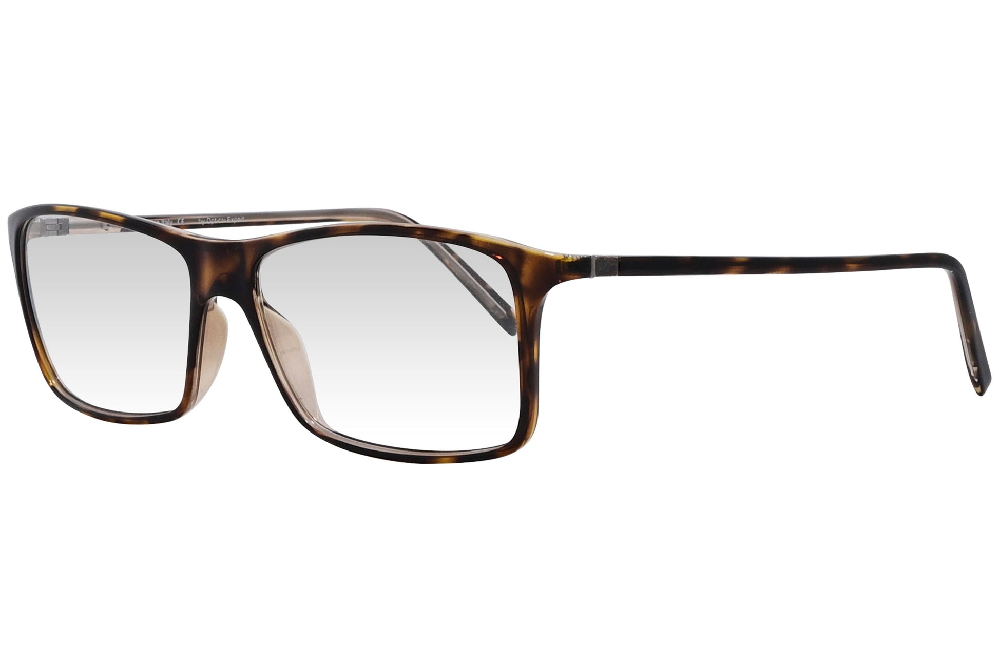 cellini wayfarer tortoise eyeglasses frame viewed from a 45-degree angle.