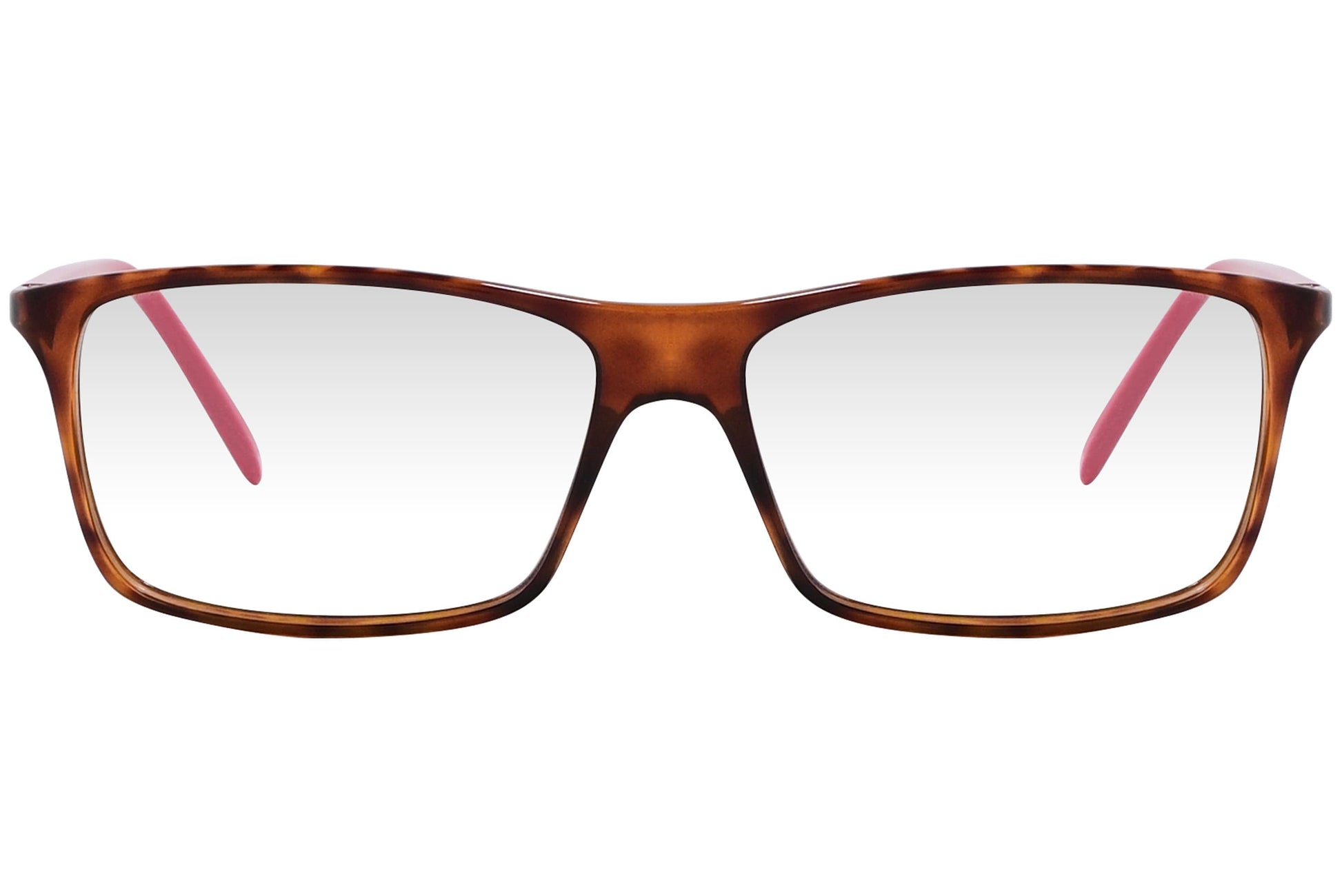 cellini wayfarer tortoise eyeglasses frame viewed from front angle.