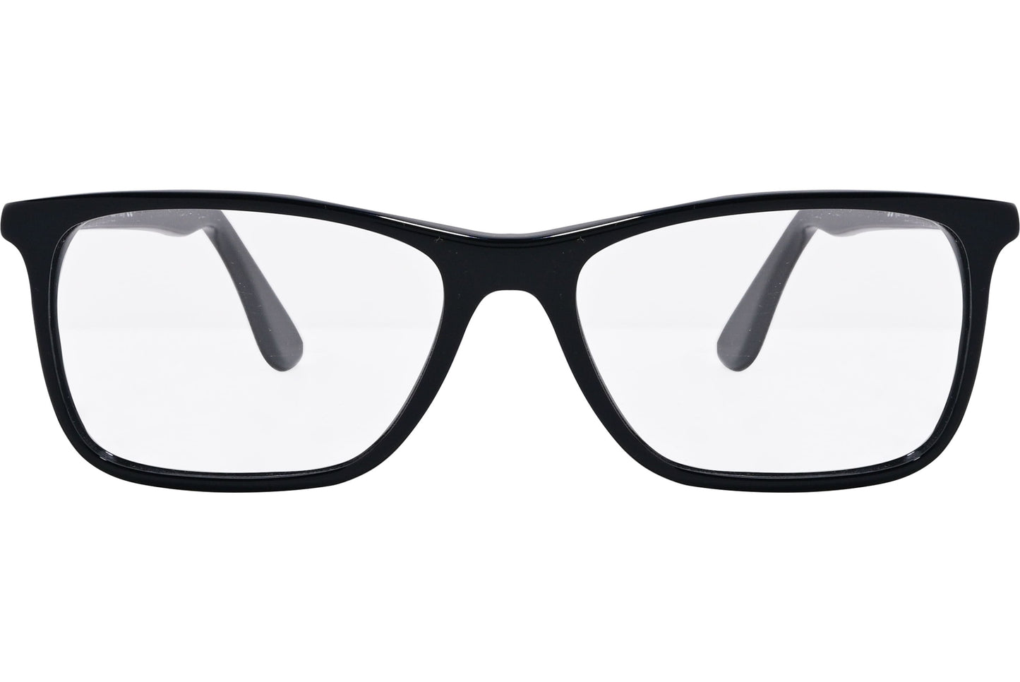 Cellini Rectangle Black Eyeglasses Frame Viewed From Front Angle.