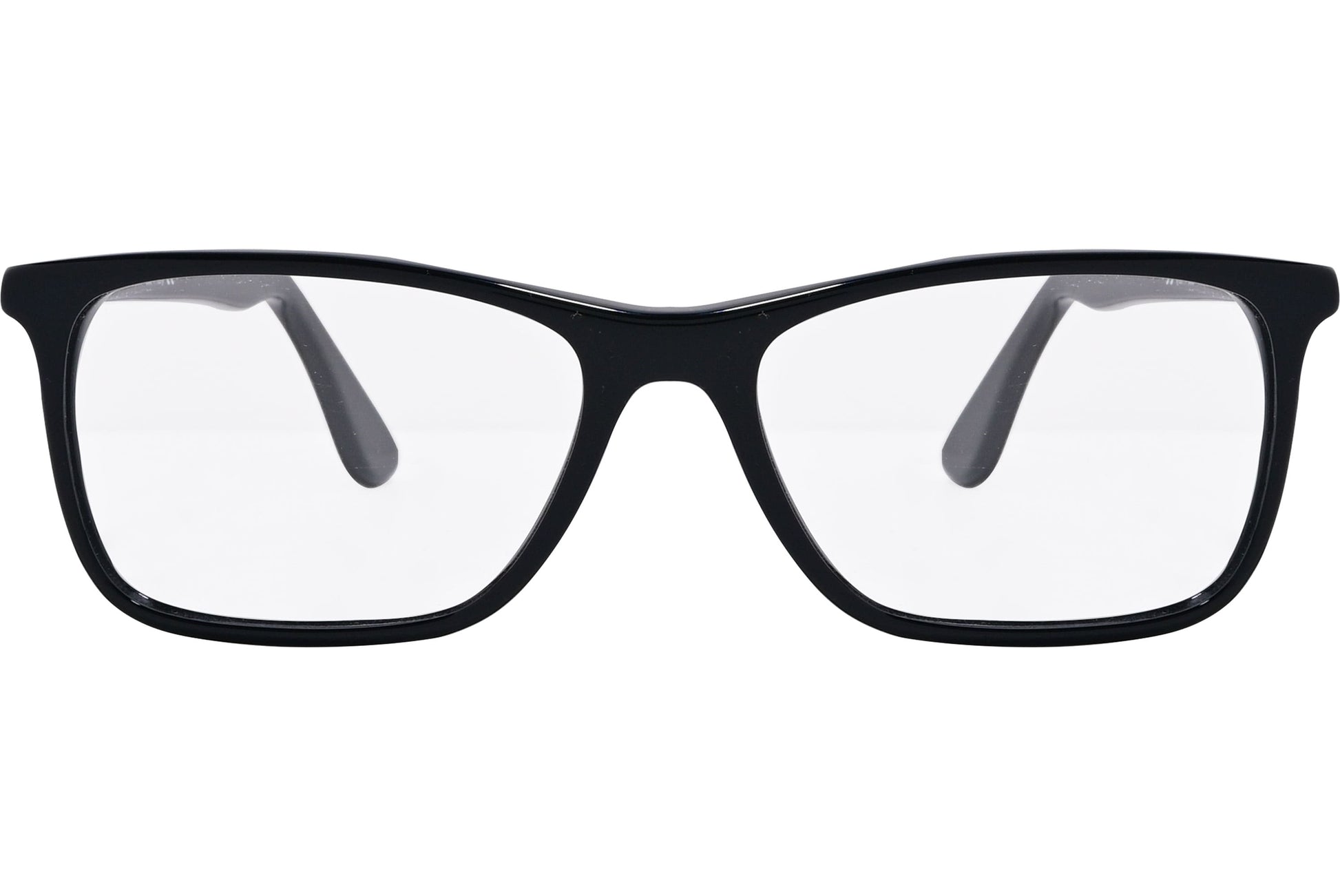 Cellini Rectangle Black Eyeglasses Frame Viewed From Front Angle.