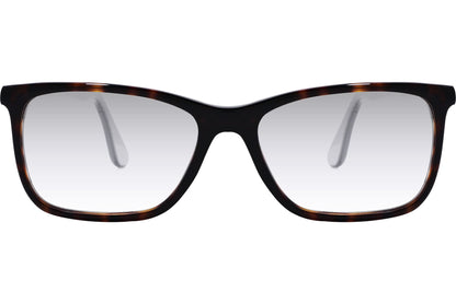 Cellini Rectangle Black Eyeglasses Frame Viewed From Front Angle.