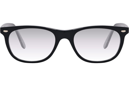 Cellini Rectangle Black Eyeglasses Frame Viewed From Front Angle.