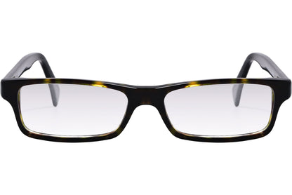 Cellini Rectangle Tortoise Eyeglasses Frame Viewed From Front Angle.