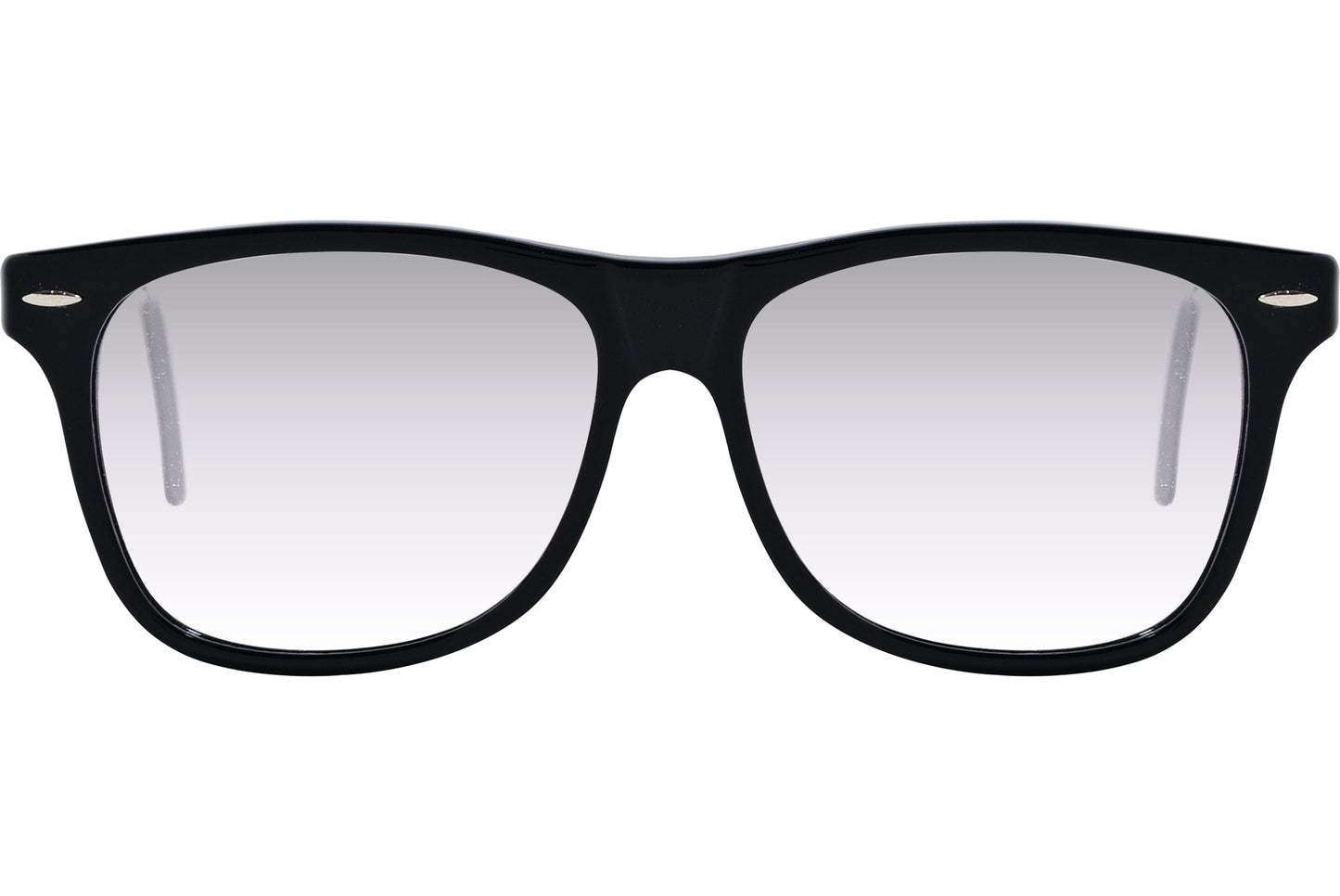 Cellini Wayfarer Black Eyeglasses Frame Viewed From Front Angle.