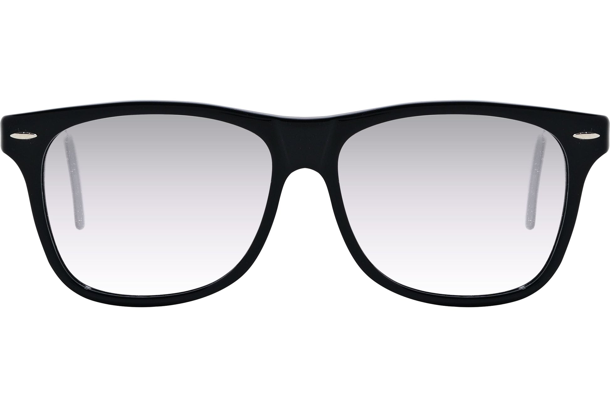 Cellini Wayfarer Black Eyeglasses Frame Viewed From Front Angle.