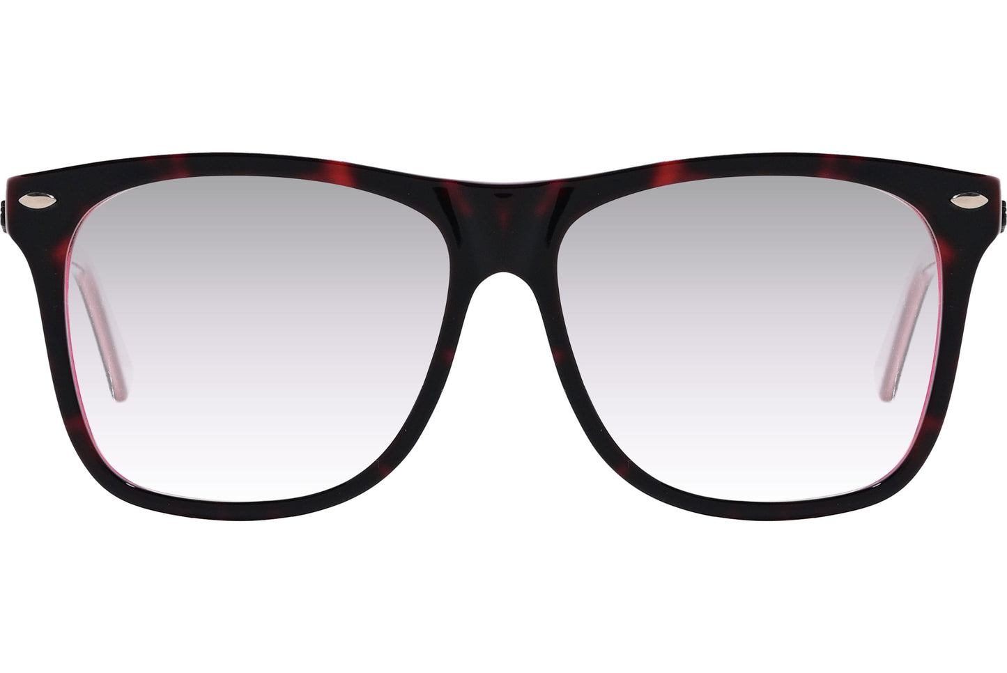 Cellini Wayfarer Red Eyeglasses Frame Viewed From Front Angle.