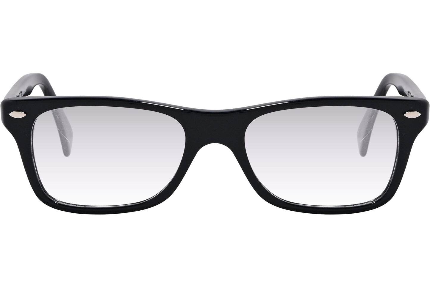 Cellini Wayfarer Black Eyeglasses Frame Viewed From Front Angle.