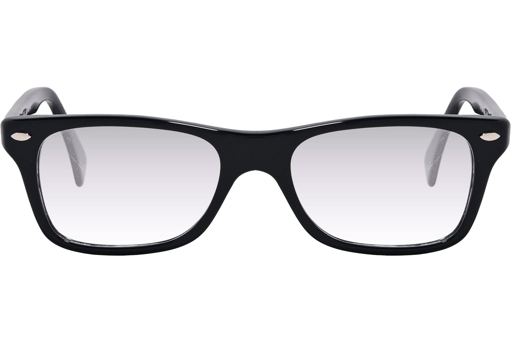 Cellini Wayfarer Black Eyeglasses Frame Viewed From Front Angle.