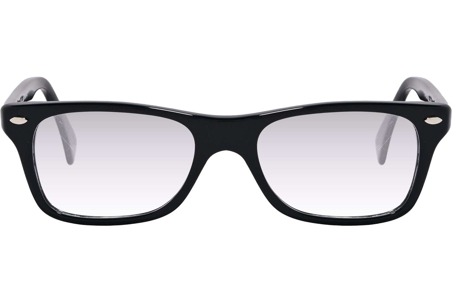 Cellini Wayfarer Black Eyeglasses Frame Viewed From Front Angle.