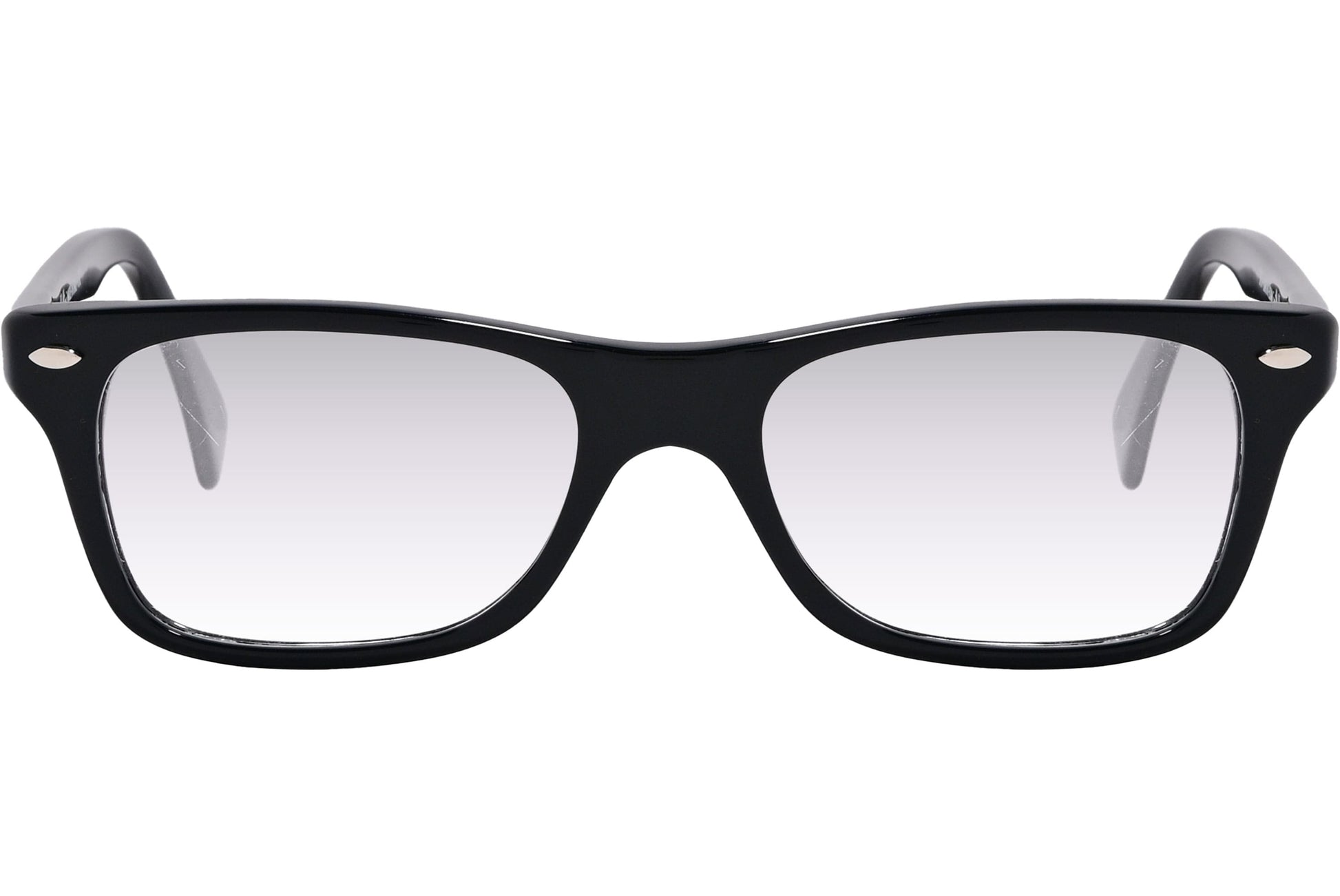 Cellini Wayfarer Black Eyeglasses Frame Viewed From Front Angle.