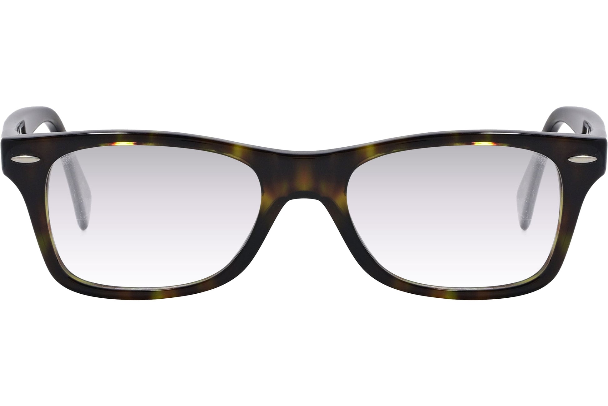 Cellini Wayfarer Tortoise Eyeglasses Frame Viewed From Front Angle.