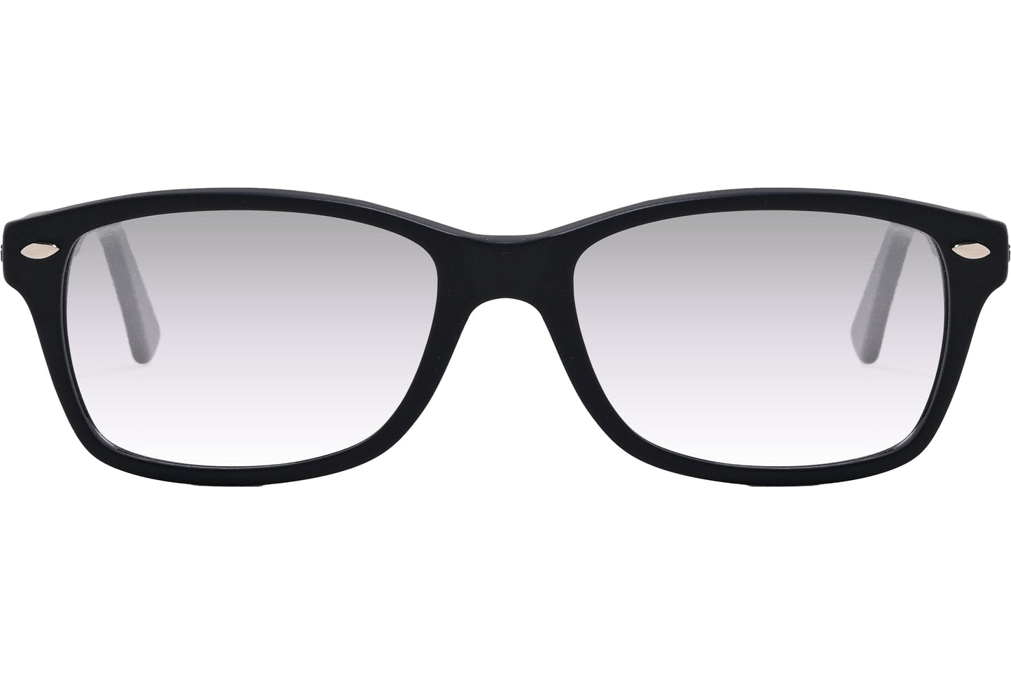 Cellini Rectangle Black Eyeglasses Frame Viewed From Front Angle.