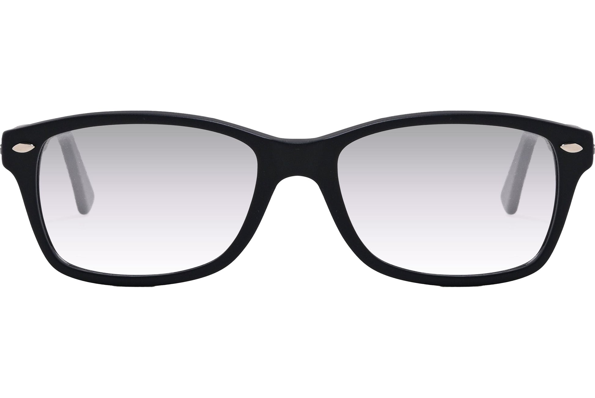 Cellini Rectangle Black Eyeglasses Frame Viewed From Front Angle.