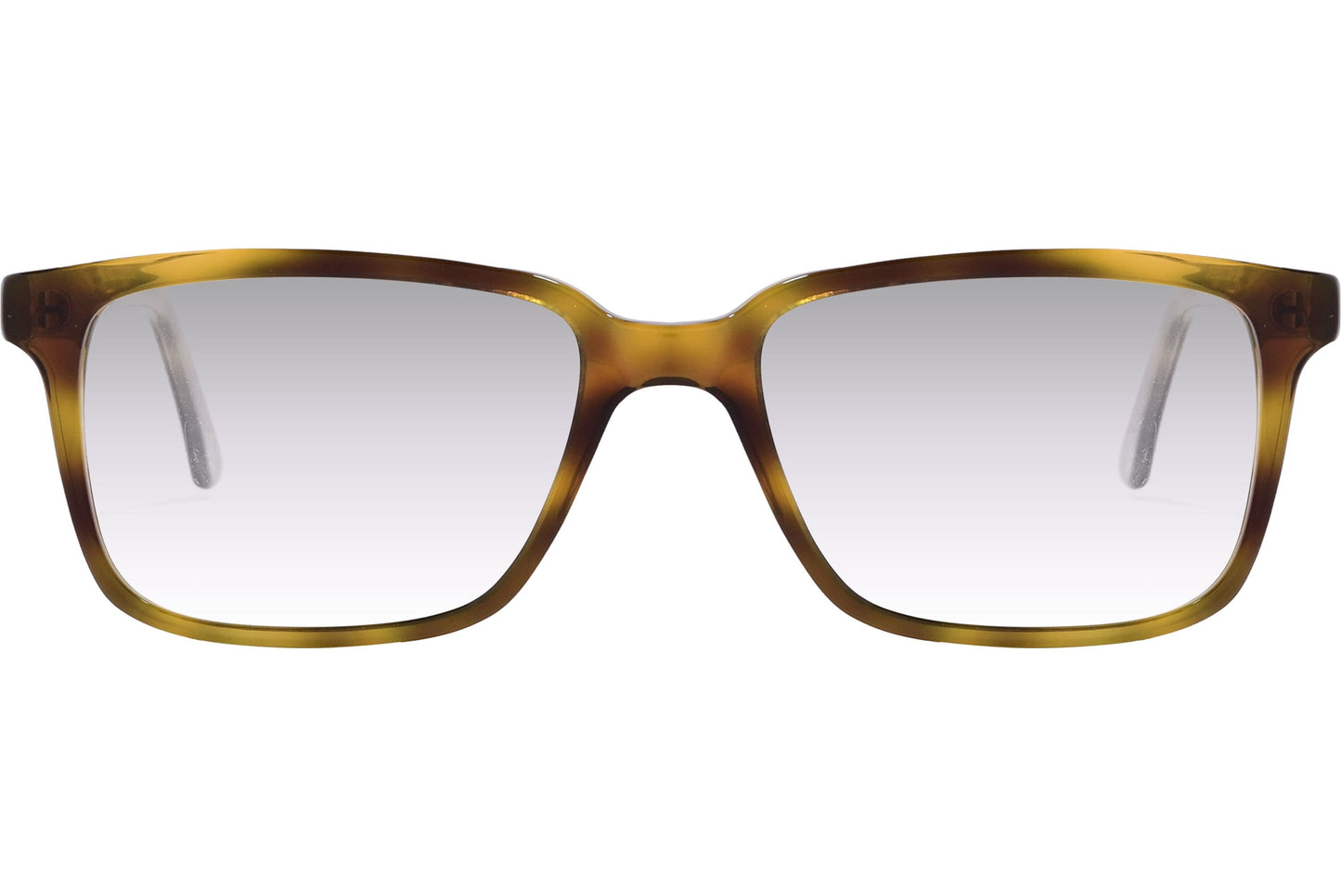 Cellini Rectangle Tortoise Eyeglasses Frame Viewed From Front Angle.