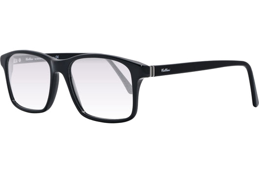 Cellini Square Black Eyeglasses Frame Viewed From A 45-Degree Angle.