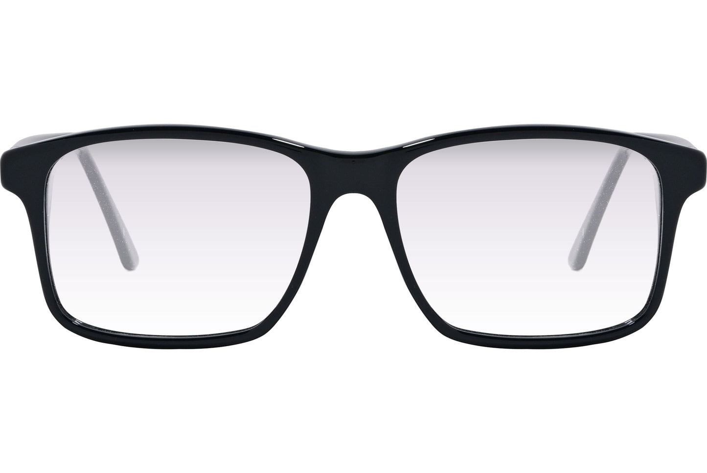 Cellini Square Black Eyeglasses Frame Viewed From Front Angle.