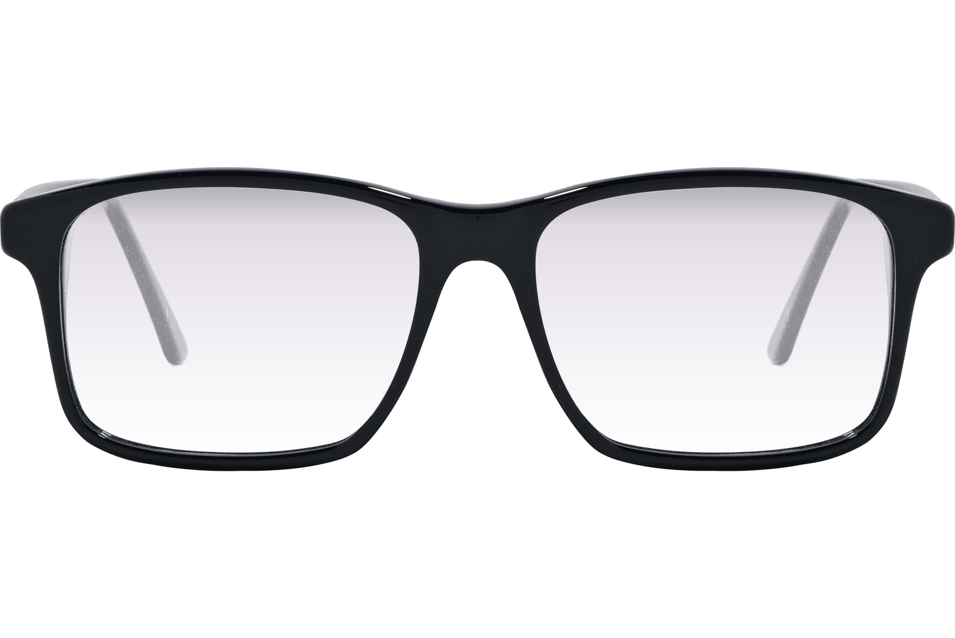 Cellini Square Black Eyeglasses Frame Viewed From Front Angle.