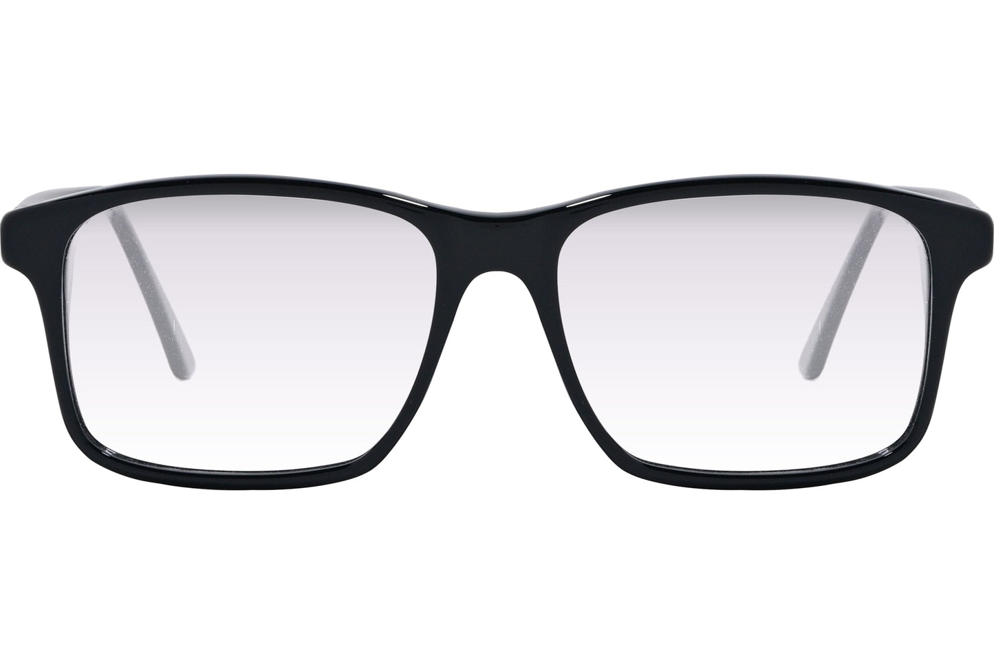 Cellini Square Black Eyeglasses Frame Viewed From Front Angle.