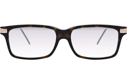 Cellini Wayfarer Tortoise Eyeglasses Frame Viewed From Front Angle.