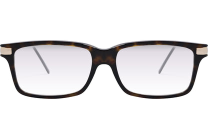 Cellini Wayfarer Tortoise Eyeglasses Frame Viewed From Front Angle.