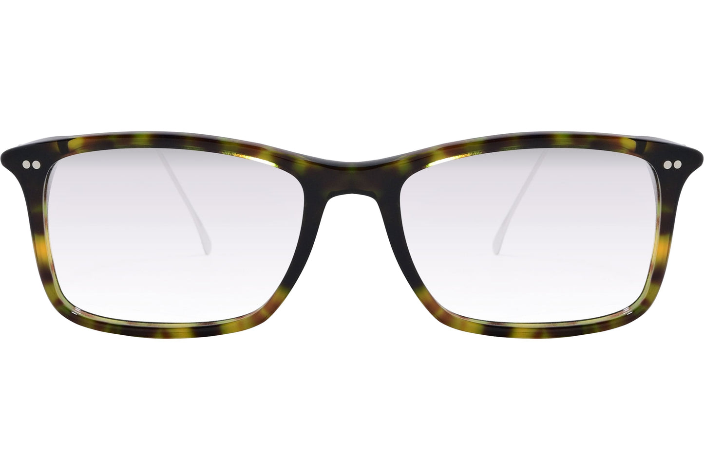 Cellini Rectangle Tortoise Eyeglasses Frame Viewed From Front View.