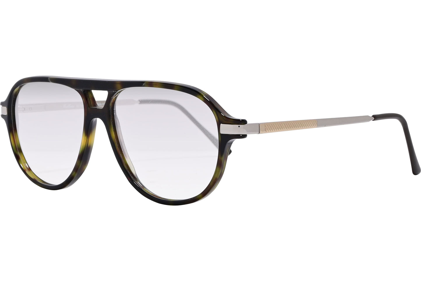 Cellini Aviator Tortoise Eyeglasses Frame Viewed From A 45-Degree Angle.