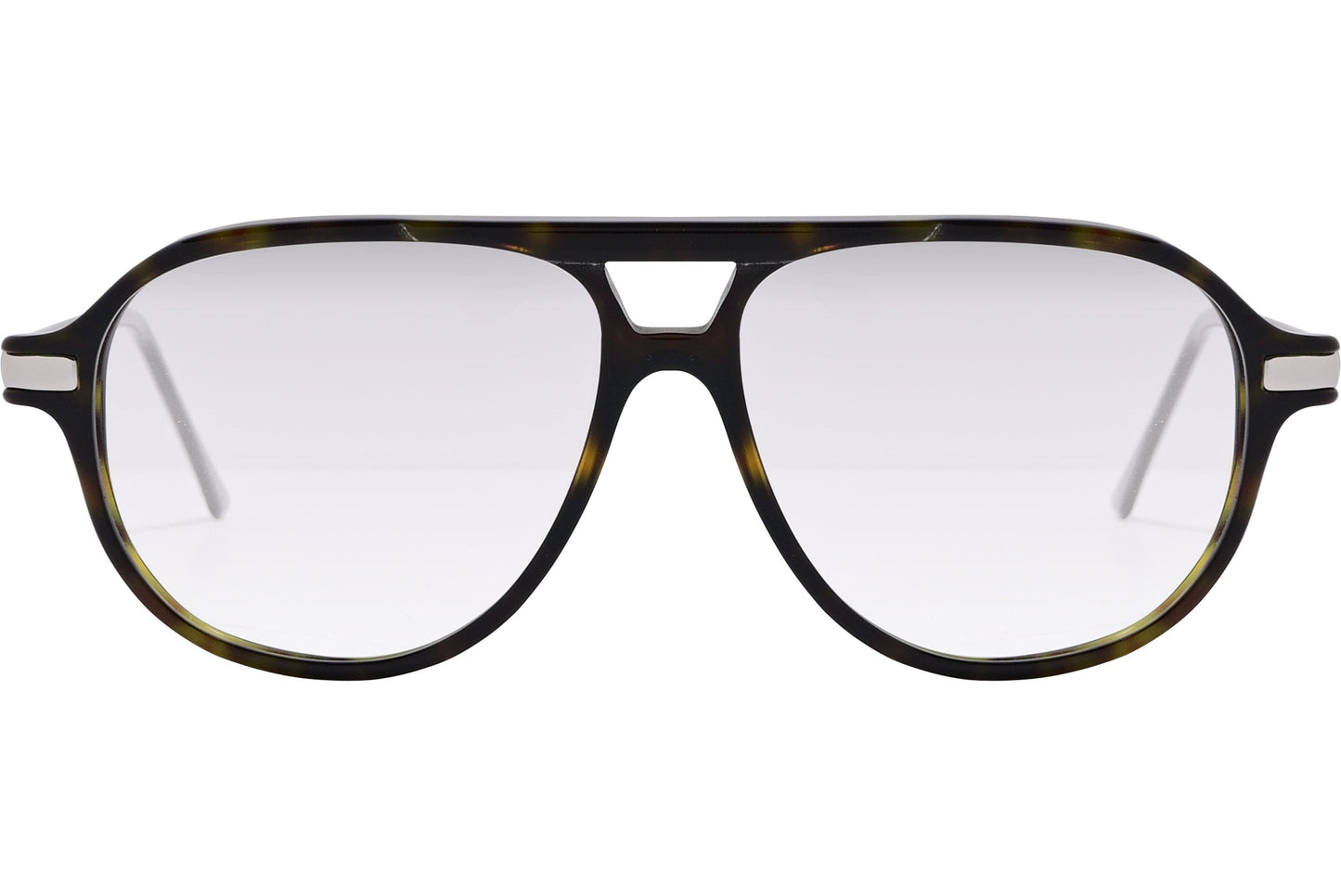 Cellini Aviator Tortoise Eyeglasses Frame Viewed From Front View.