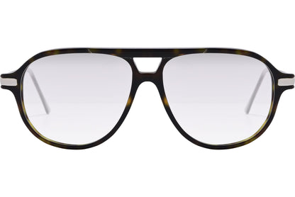 Cellini Aviator Tortoise Eyeglasses Frame Viewed From Front View.