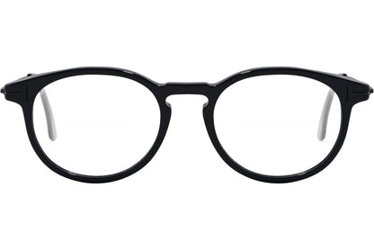 Cellini Round Black Eyeglasses Frame Viewed From Front View.