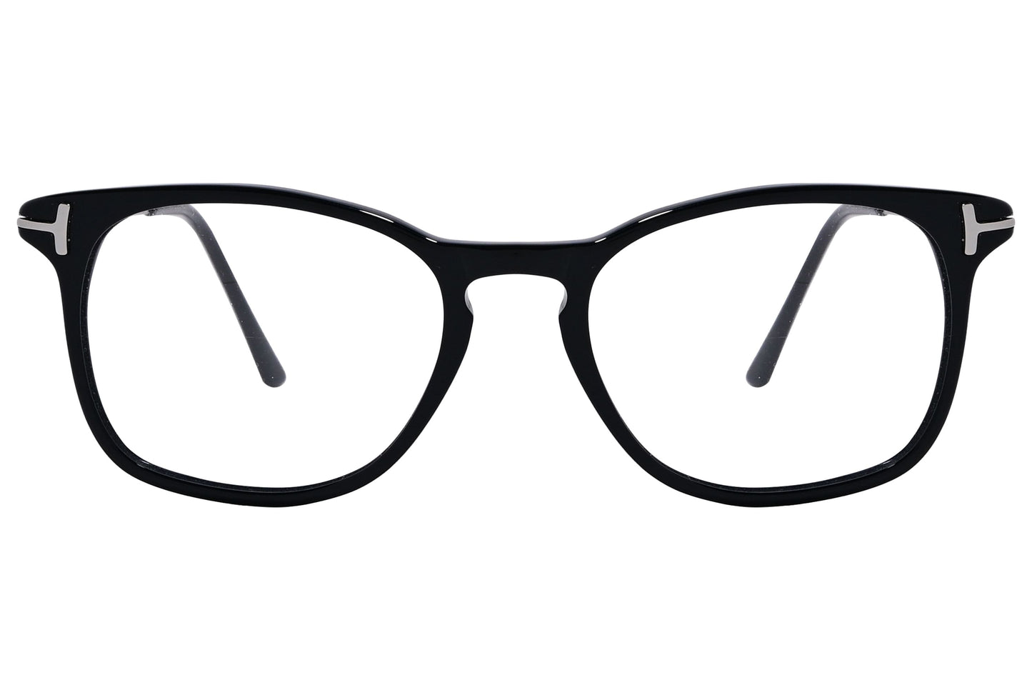 Cellini Rectangle Black Eyeglasses Frame Viewed From Front View.