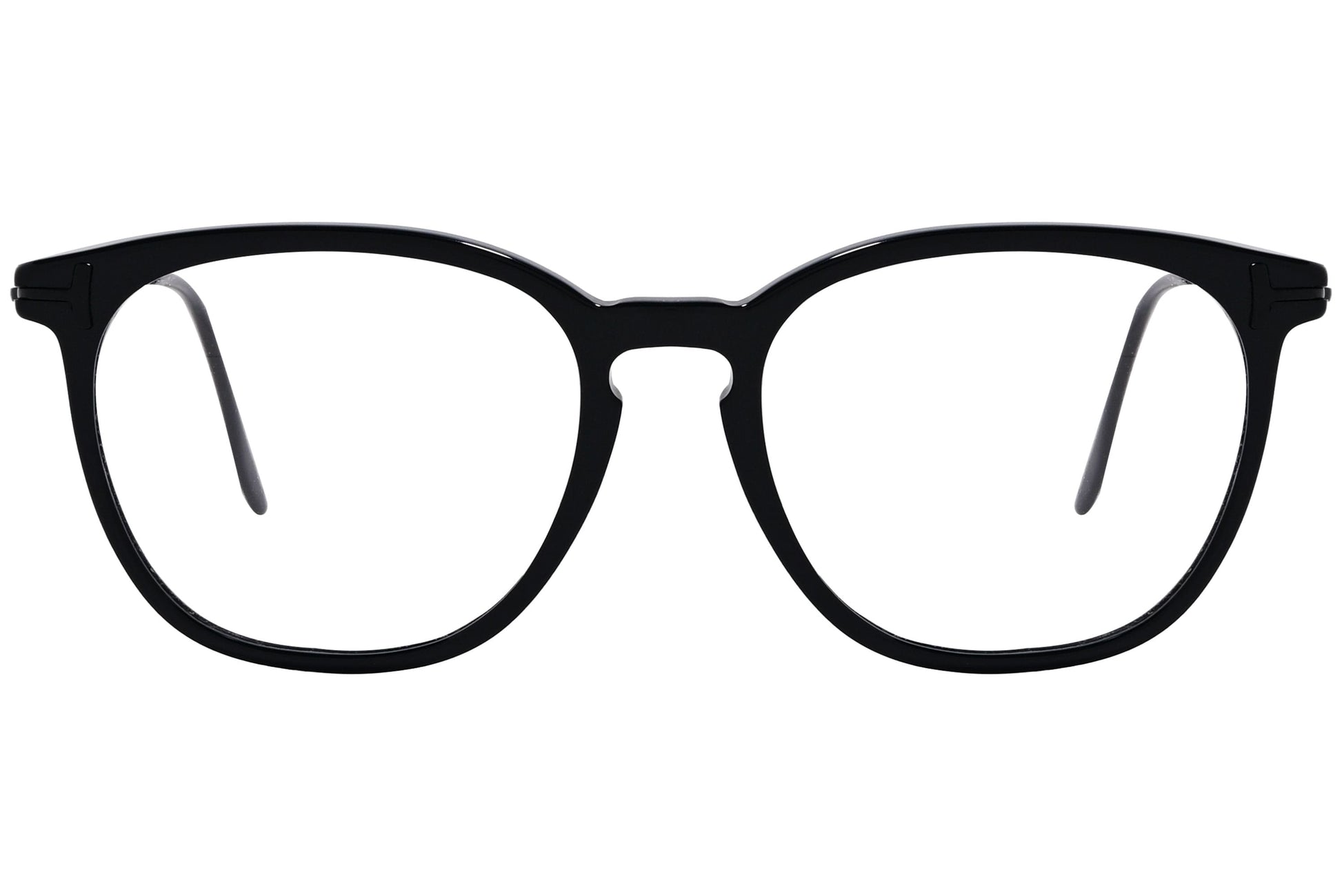 Cellini Square Black Eyeglasses Frame Viewed From Front View.