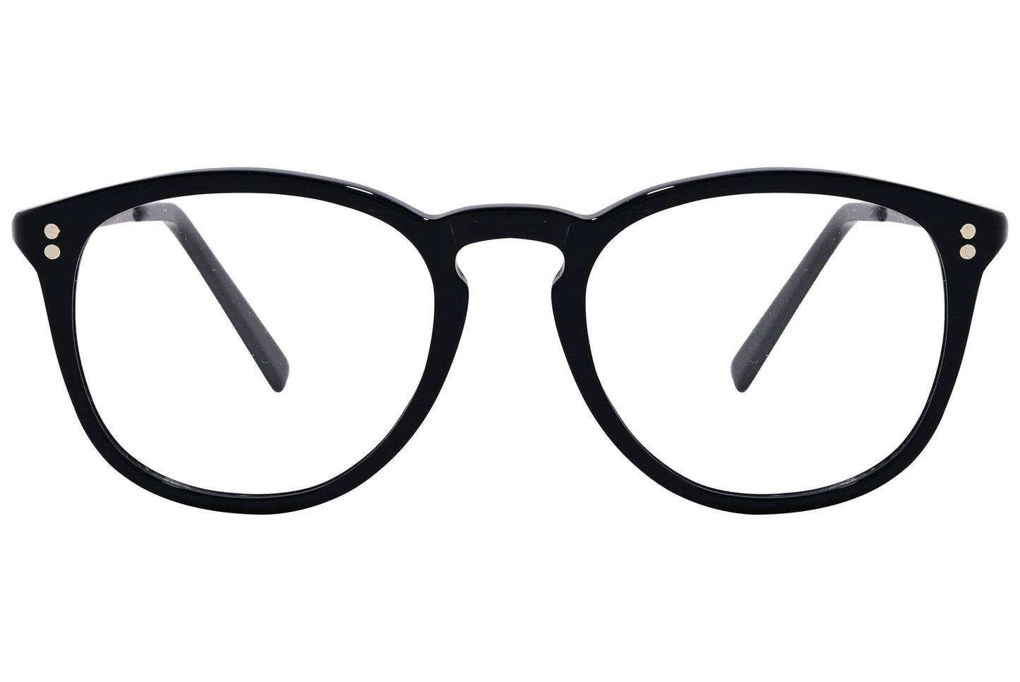 Cellini Round Black Eyeglasses Frame Viewed From Front View.