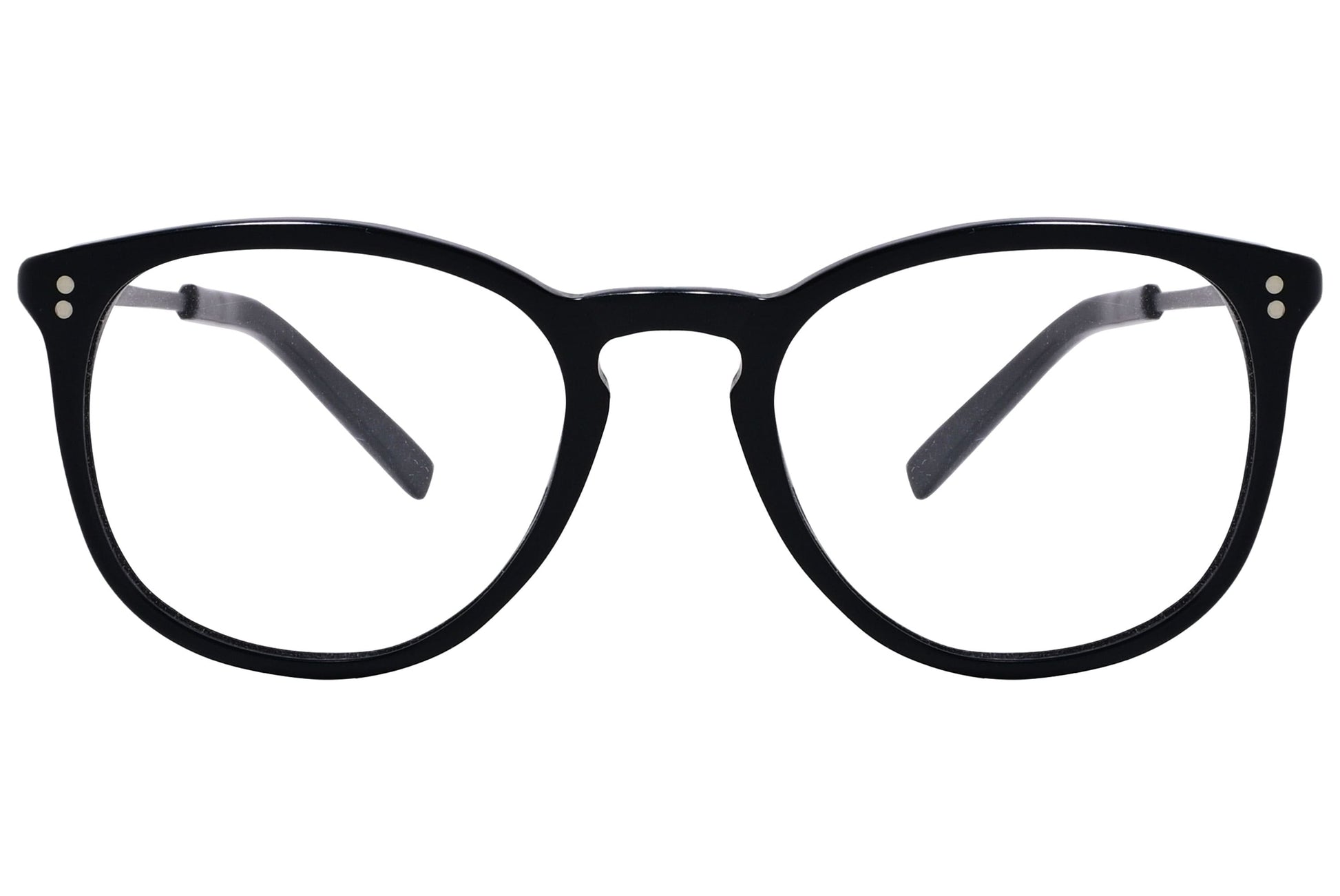 Cellini Square Black Eyeglasses Frame Viewed From Front View.