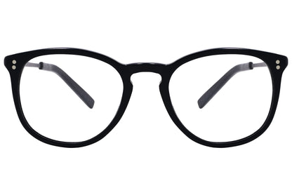 Cellini Square Black Eyeglasses Frame Viewed From Front View.