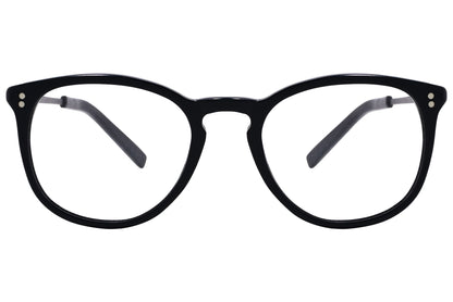 Cellini Square Black Eyeglasses Frame Viewed From Front View.