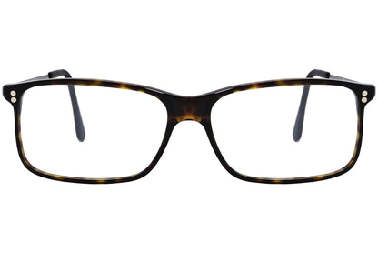 Cellini Rectangle Tortoise And Black Eyeglasses Frame Viewed From Front View.