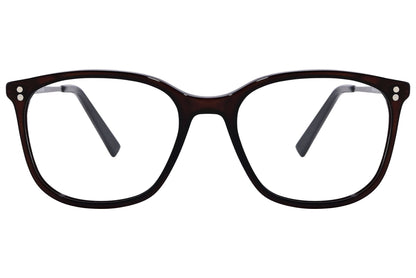 Cellini Wayfarer Maroon And Black Eyeglasses Frame Viewed From Front View.