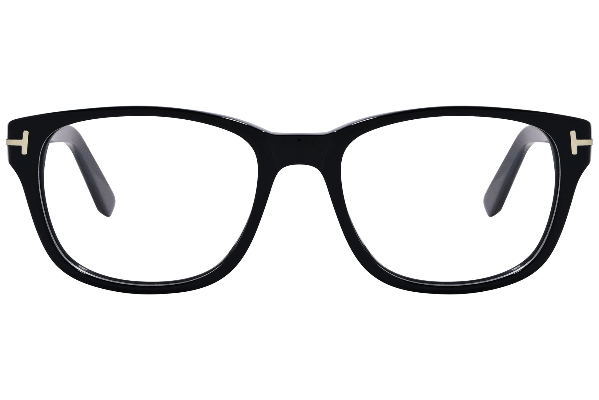 cellini wayfarer black eyeglasses frame viewed from front angle.