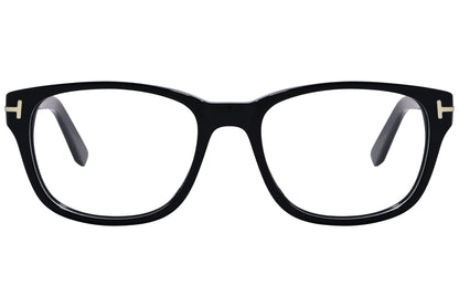 cellini wayfarer black eyeglasses frame viewed from front angle.