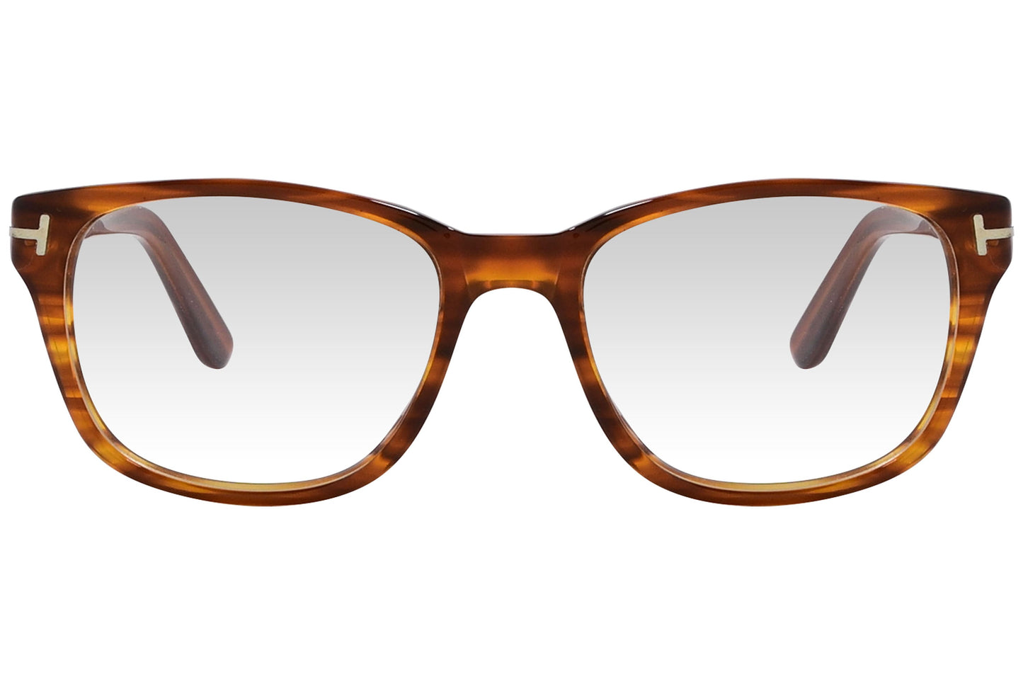 cellini wayfarer brown eyeglasses frame viewed from front angle.