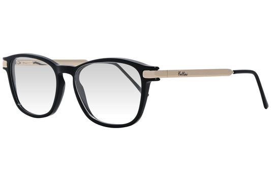 cellini rectangle black eyeglasses frame viewed from a 45-degree angle.